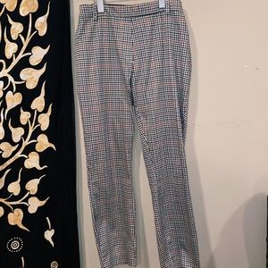 checkered straight leg pants